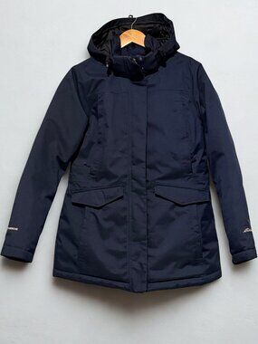 Eddie Bauer WeatherEdge Down Filled Parka Coat Medium Blue